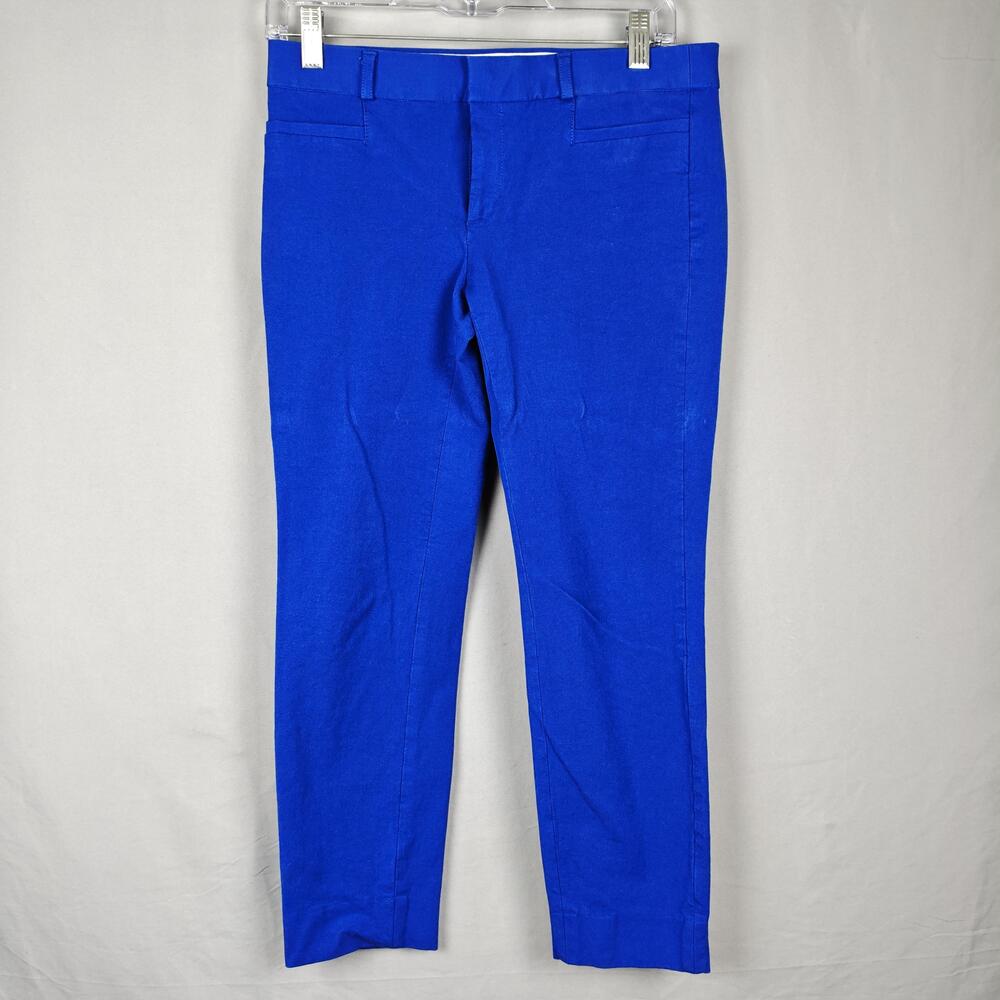 J.Crew Pants Womens 6 Blue Chino Slim Tapered Twill Stretch Dress Casual Office